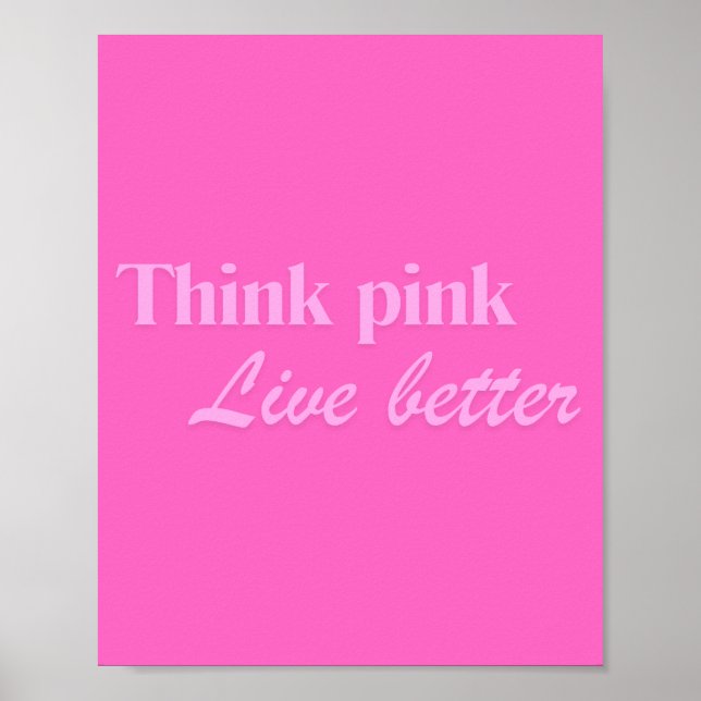Affiche d'art Think Pink Wall (Devant)