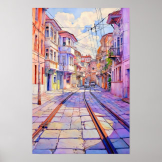 Affiche d'art urbain de Tirana Albanie