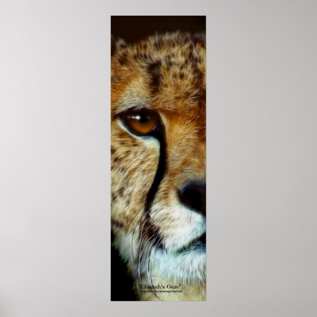 AFFICHE D'Art Vertical CHEETAH FACE (Devant)
