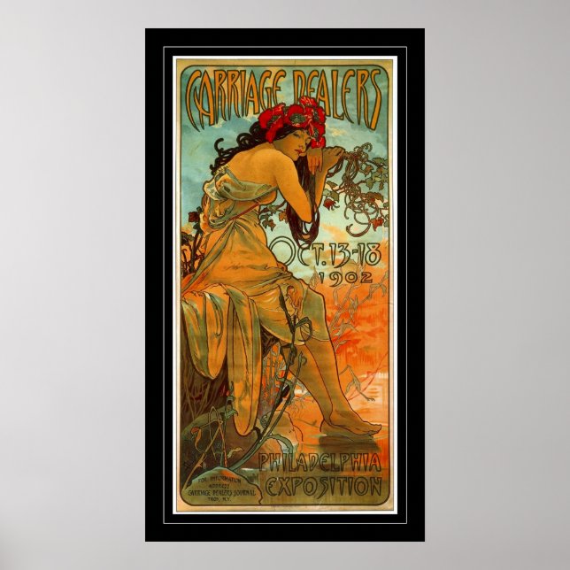 Affiche d'art vintage Alphonse Mucha (Devant)