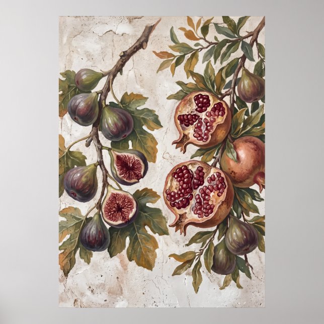 Affiche d'art vintage Fig Pomegranate (Devant)