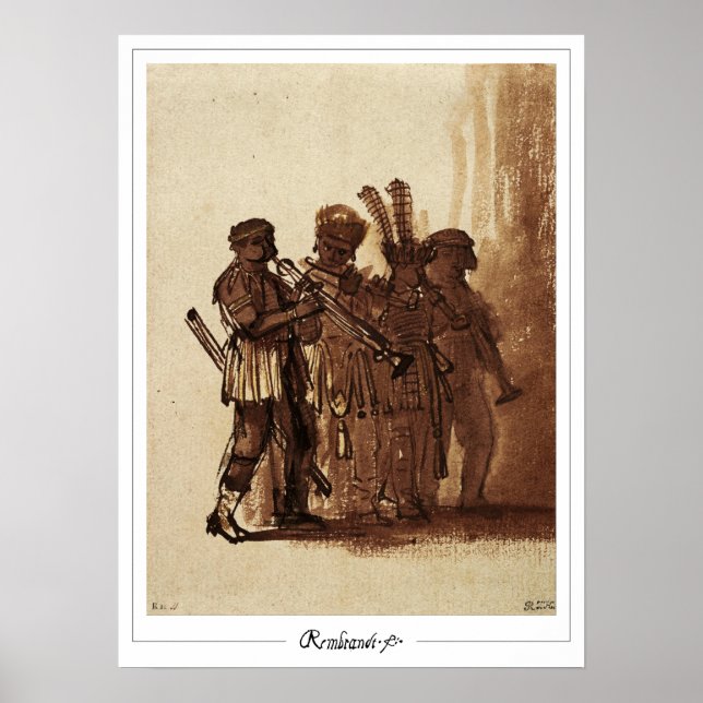 Affiche d'art Zedign de Rembrandt van Rijn #533 (Devant)