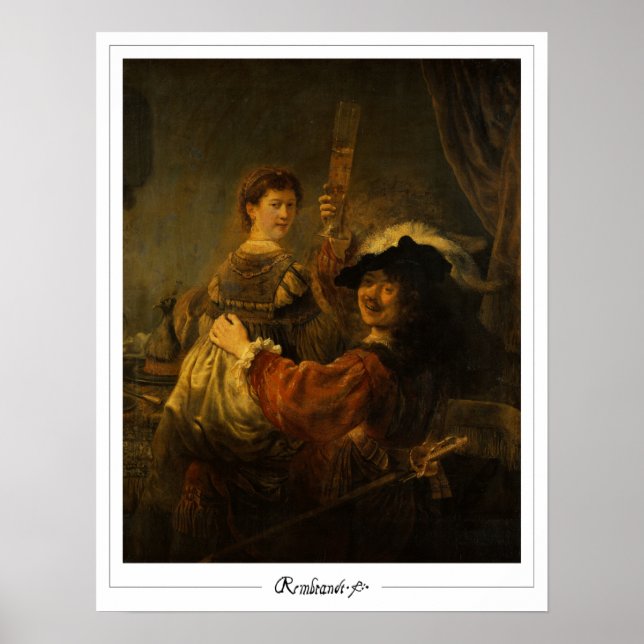Affiche d'art Zedign de Rembrandt van Rijn #8 (Devant)