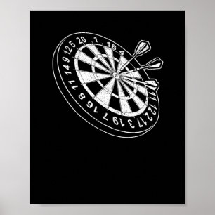 Affiche Dartboard Bulls Joueur de fléchettes pour oeil