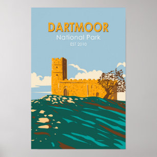 Affiche Dartmoor National Park Brentor Church Angleterre