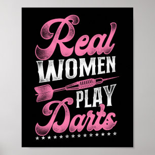Affiche Darts Dart femmes réelles Jouer fléchettes fille