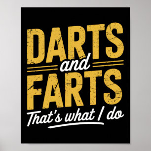 Affiche Darts Farts Drôle Dart Dit Sarcasm Dart Hommes Wo