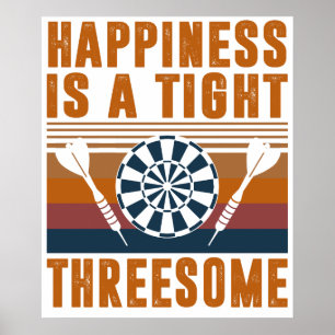 Affiche Darts Funny Happiness est un Club de Threesome ser