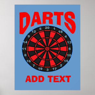 Affiche Darts Target, ajouter du texte,