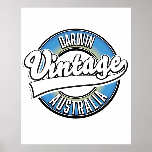 Affiche Darwin australie logo vintage (Devant)