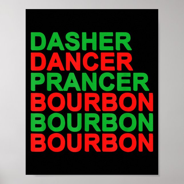 Affiche Dasher Dancer Prancer &amp; Bourbon Noël Holi (Devant)