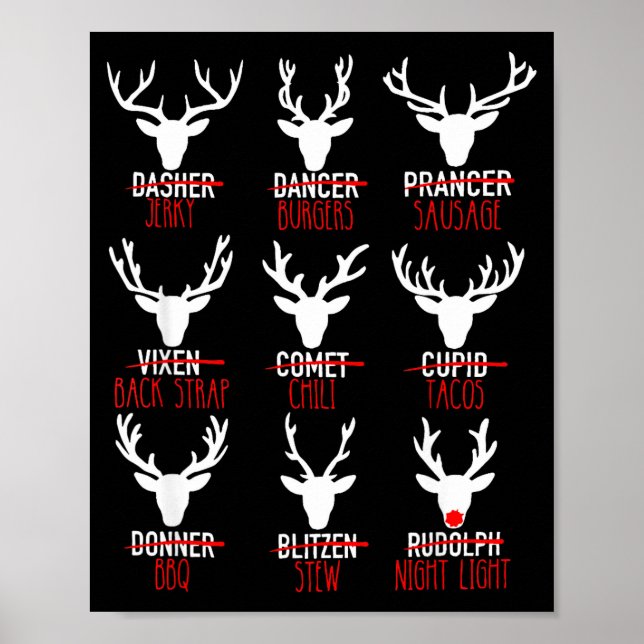 Affiche Dasher Dancer Prancer & Bourbon Noël (Devant)