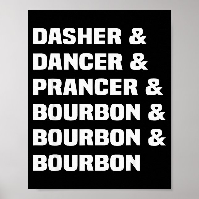 Affiche Dasher Dancer Prancer et Bourbon Vacances de Noël (Devant)