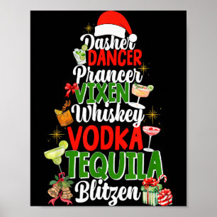 Affiche Dasher Dancer Prancer Vixen Moscato Vodka Tequila