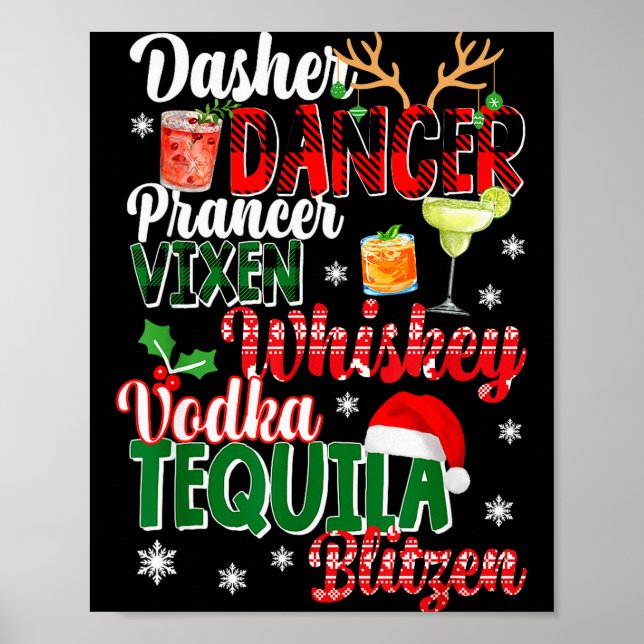 Affiche Dasher Dancer Prancer Vixen Moscato Vodka Tequila  (Devant)