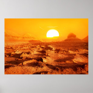 Affiche Dasht-e Lut deser - l'endroit le plus chaud sur Te