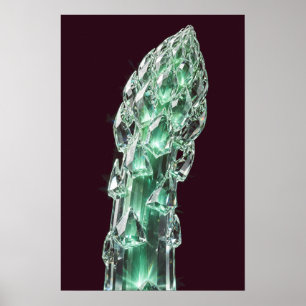 Affiche d'asperge en cristal — Récolte de cristal
