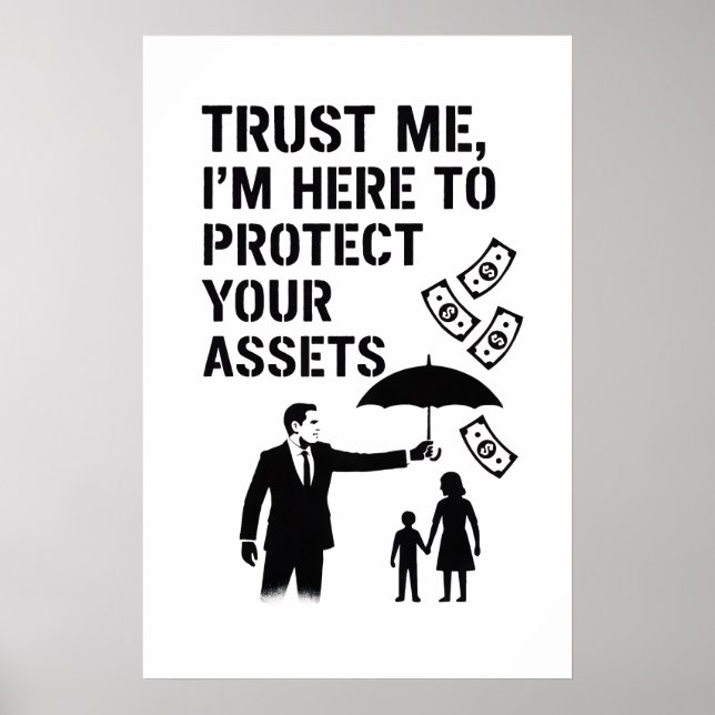 Affiche d'assurance d'art de rue – Pro financier m (Devant)