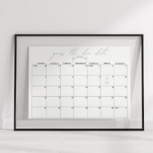 Affiche Date de naissance de bébé Shower Floral Timeless V