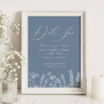 Affiche Date Jar Périwinkle Fleur sauvage Fête des mariées<br><div class="desc">Date Jar Burnt Orange Fleur sauvage Fête des mariées Poster</div>