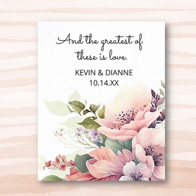 Affiche Date Mariage de conservation Amour personnalisé (Créateur téléchargé)