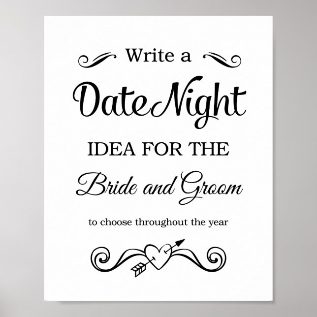 Affiche Date Night Ideas Mariage (Devant)