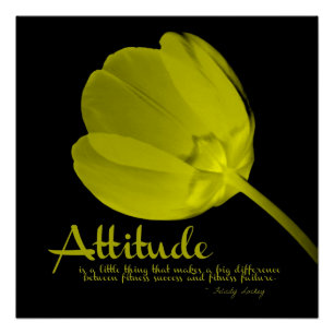 Affiche d'attitude de jaune de tulipe de forme