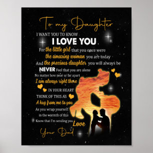 Affiche Daughter Gift Letter To My Daughter Love From Dad