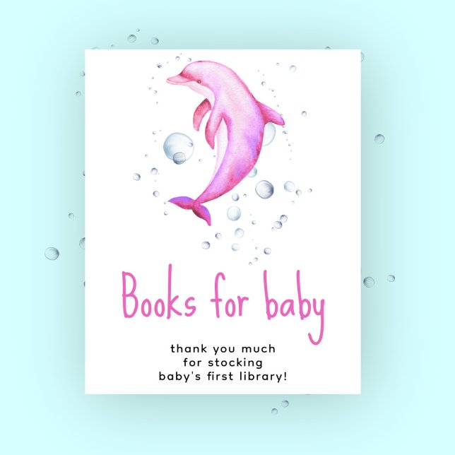 Affiche Dauphin aquarelle - Livres pour bébé (Créateur téléchargé)
