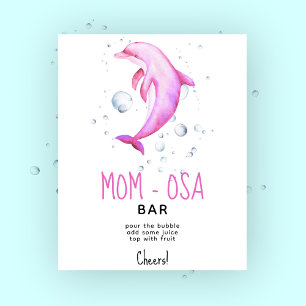 Affiche Dauphin de l'océan à l'aquarelle - bar momosa