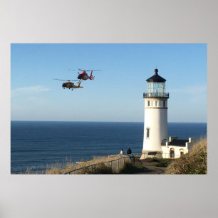 Affiche Dauphin et MH-60 Jayhawk de la garde côtière MH-65