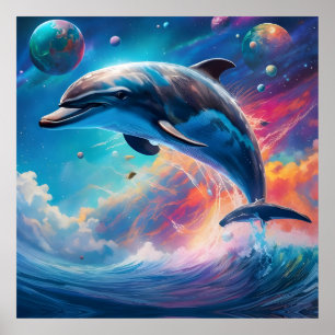Affiche Dauphin, Imaginaire, planètes