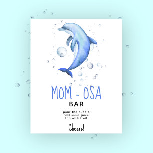 Affiche Dauphin océan aquarelle - bar momosa