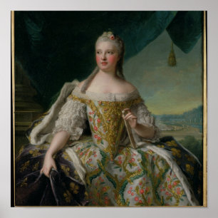 Affiche Dauphine Marie-Josephe de Saxe 1751