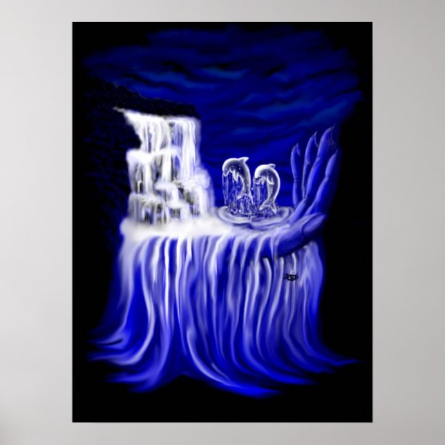 Affiche Dauphins, Main du temps (Devant)