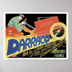 Affiche d'automobile de Darraco