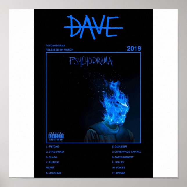 Affiche Dave Psychodrama artwork (Devant)