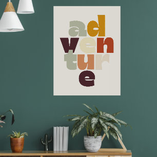Affiche d'aventure de style rétro