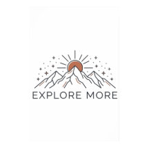 Affiche d'aventure en montagne Explore More