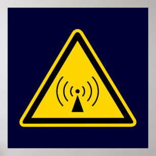 Affiche d'avertissement de signal RF
