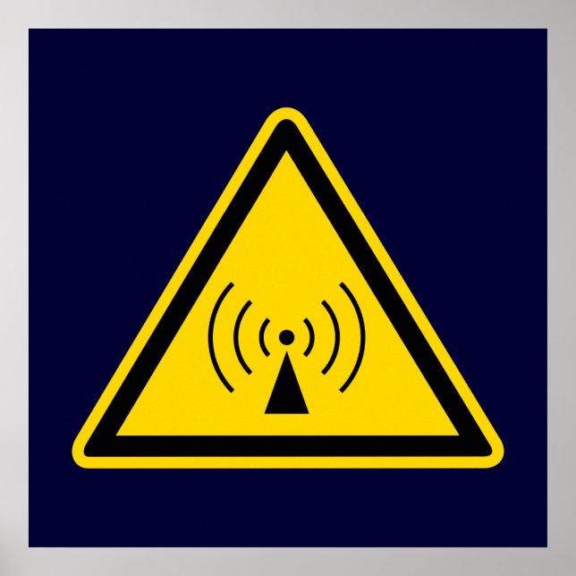 Affiche d'avertissement de signal RF (Devant)
