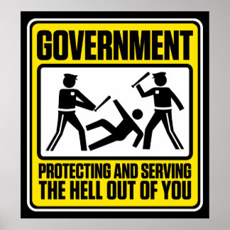 Affiche d'avertissement du gouvernement