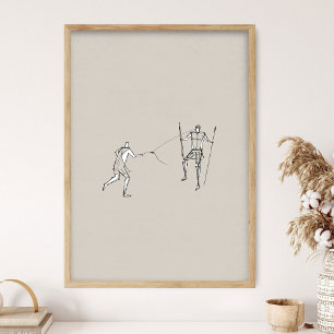 Affiche David et Goliath, Art de Jésus, Croquis de la Bibl