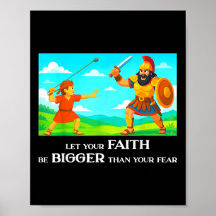 Affiche David et Goliath Inspirations Chrétiennes Hommes,