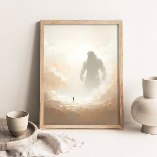 Affiche David et Goliath, Peinture Biblique, Art Chrétien,