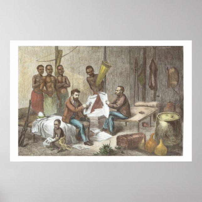 Affiche David Livingstone (1813-1873) et Henry Mort (Devant)
