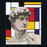 Affiche David pop art<br><div class="desc">David Michelangelo,  Piet Mondrian</div>