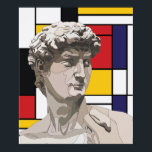 Affiche David pop art<br><div class="desc">David Michelangelo, Piet Mondrian</div>