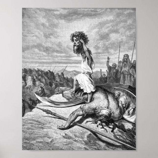 Affiche David Slay Goliath De Gustave Dore 1886 (Devant)