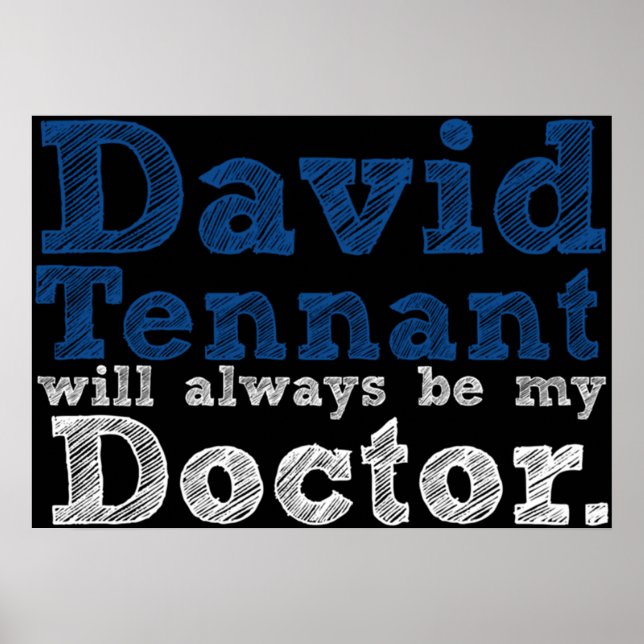 Affiche David Tennant Sera Toujours Mon Docteur (Devant)